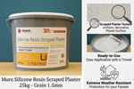 Silicone resin scratch plaster 1.5mm (25kg bucket)