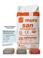 muro san Restoration Plaster WTA - Damp Masonry Treatment (25kg)