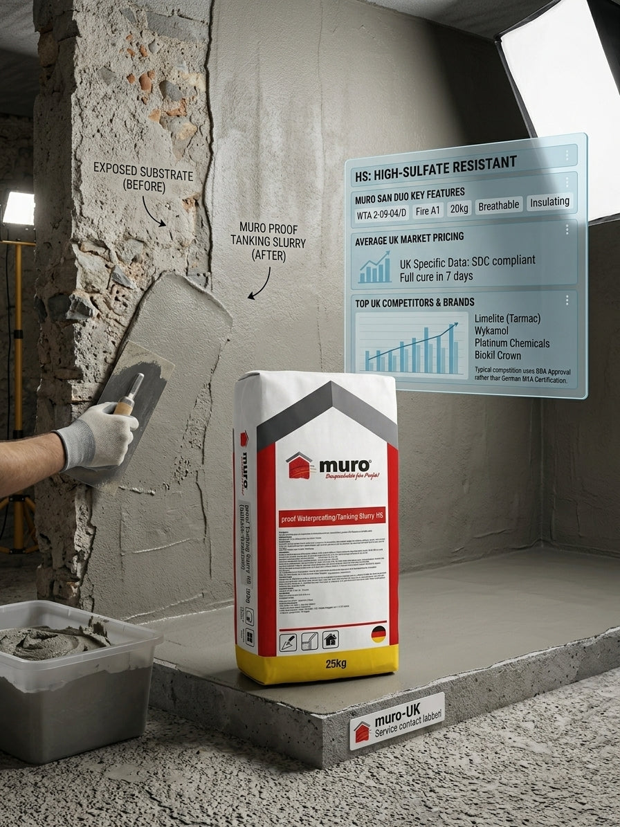 muro Waterproofing Slurry HS - High Sulfate Resistant Dense Seal (25kg)