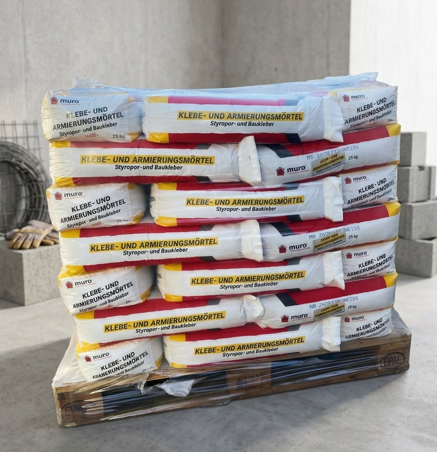muroTherm KAM adhesive & reinforcing mortar (25kg) – Full Pallet (42 bags)